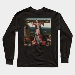 The Crucifixion of St Julia - Hieronymus Bosch Long Sleeve T-Shirt